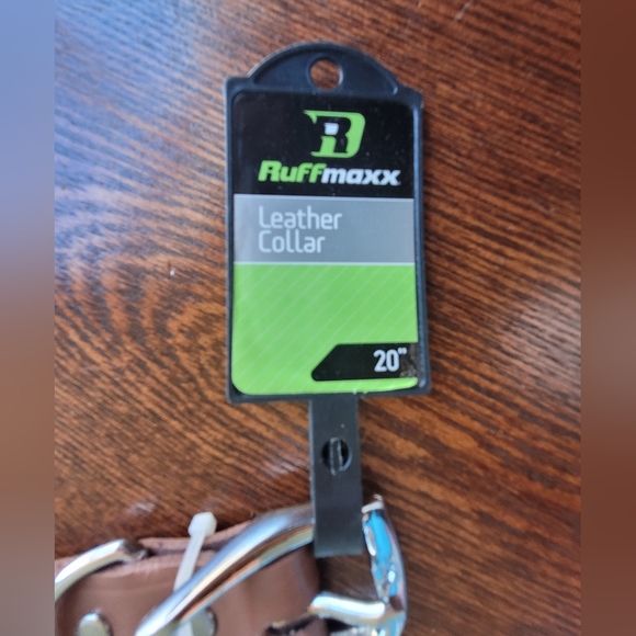 Lot of 3 Brown Leather Dog Collars Size 20 Unused - Picture 3 of 11